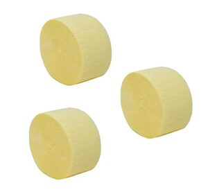 light yellow crepe paper streamers made in usa (3 rolls light yellow)
