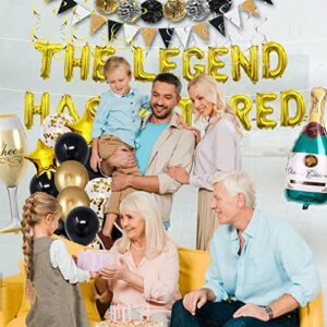 Retirement Party Decorations for Women Happy Retirement Decorations for Men Retirement Balloons The Legend Has Retired Balloons Retirement Banner Backdrop Supplies for Work Party Events, Gifts Favors