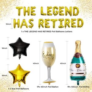Retirement Party Decorations for Women Happy Retirement Decorations for Men Retirement Balloons The Legend Has Retired Balloons Retirement Banner Backdrop Supplies for Work Party Events, Gifts Favors