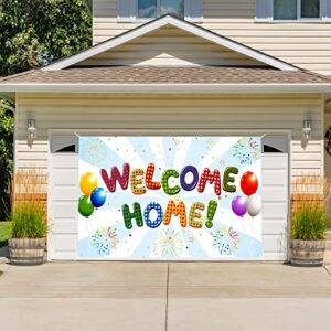 Labakita Welcome Home Backdrops for Housewarming Patriotic Military Decorations, From the Hospital / Welcome Home Sign, Family Party Supplies, Welcome Back Photo Props