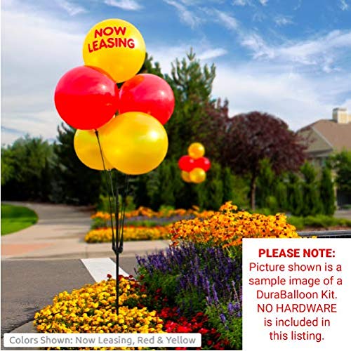 DuraBalloon Reusable Helium Free Replacement Balloons (5-Pack) - Weatherproof Plastic Outdoor Balloons NO HARDWARE INCLUDED