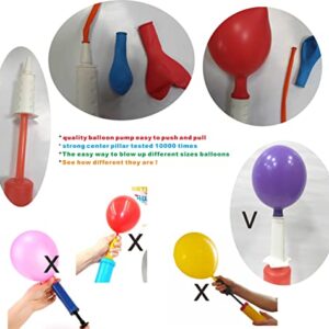 ESOLTON Balloon Pump Hand - 12.8" for Birthay Balloons Portable Manual Balloon Pump, Mini Hand Pump for Inflatables, Pool Floats, Party Garlands, Exercise and Yoga Balls