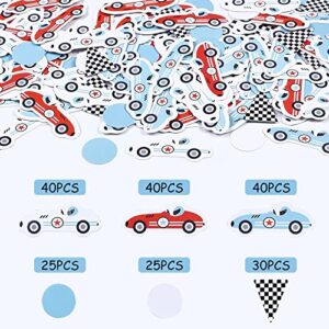Vintage Race Car Birthday Decorations - 200 Pcs Racing Car Confetti, Vintage Race Car Confetti for Table, Retro Let's Go Racing Theme Baby Shower Birthday Party Table Decor Supplies