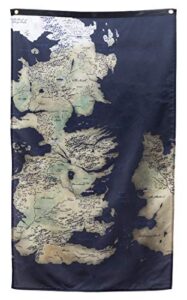 game of thrones wall banner (30″ by 50″) (westeros map)