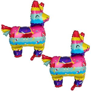 2 pcs llama shaped jumbo mylar foil balloon mexican fiesta theme party decorations birthday baby shower decor supplies