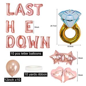 Last Hoe Down Balloon Banner Nashville Bachelorette Party Decorations Rose Gold Last Hoedown Banners for Cowgirl Nash Bash Bachelor Party Brunch Bridal Shower,26 Pcs