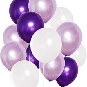 Purple Bridal Shower Decorations Bachelorette Party Decorations Purple Silver White Tissue Pom Pom Bride To Be Banner Purple White Balloons for Engagement Party /Wedding Shower /Hen Party