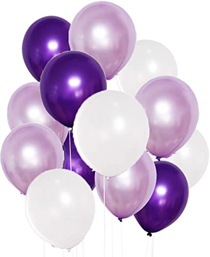 Purple Bridal Shower Decorations Bachelorette Party Decorations Purple Silver White Tissue Pom Pom Bride To Be Banner Purple White Balloons for Engagement Party /Wedding Shower /Hen Party