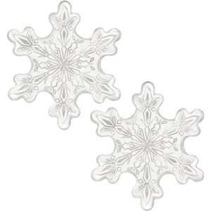 cymylar 2 pcs 36inch winter theme clear snowflake mylar balloons suitable for congrats grad graduation ceremonies, bachelor parties, baby showers, marriage proposals, birthdays