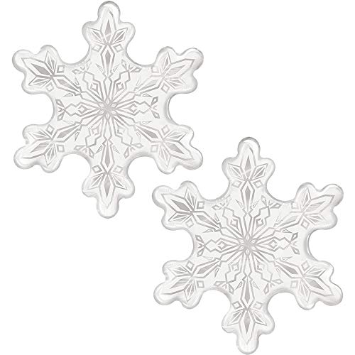 CYMYLAR 2 pcs 36inch Winter Theme Clear Snowflake Mylar Balloons Suitable for Congrats Grad Graduation Ceremonies, Bachelor Parties, Baby Showers, Marriage Proposals, Birthdays