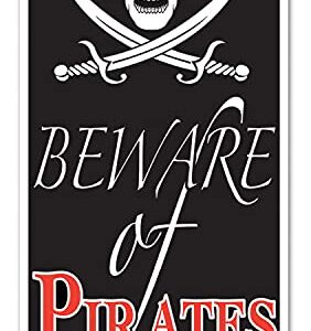 Beistle Beware of Pirates Door Cover,Black/White/Red