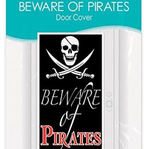 Beistle Beware of Pirates Door Cover,Black/White/Red