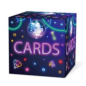 disco card box for wedding, birthday, baby or bridal shower, engagement,graduation,retirements, anniversaries, party favor, decorations or money box –  1 pc ( 004 disco )