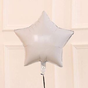 18 Inch White Star Balloons Foil Balloons Mylar Balloons for Party Decorations Balloons,Pack of 10