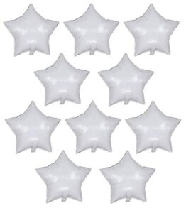 18 inch white star balloons foil balloons mylar balloons for party decorations balloons,pack of 10