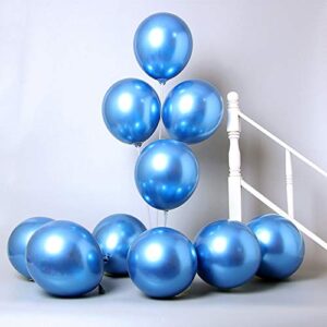 Chrome Metallic Balloons for Party 50 pcs 12 inch Thick Latex balloons for Birthday Wedding Engagement Anniversary Festival Picnic or any Friends & Family Party Decorations-Navy blue