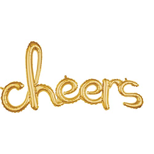 Anagram International Phrase Cheers Party Balloon, 40", GOLD