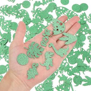 230 Piece Dinosaur Confetti Jungle Theme Baby Shower Decor,Dinosaur Birthday Table Confetti Dinosaur Table Decorations,Cute Dinosaur Confetti Green Confetti, Dinosaur Baby Shower Supplies For Kids