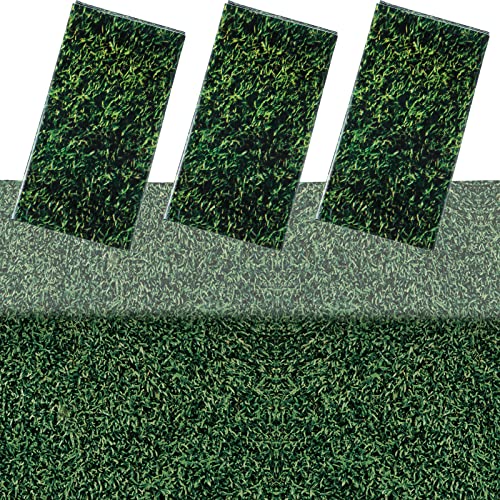 Disposable Green Grass Field Plastic Tablecloth Grass Print Table Covers 54 x 108 Inches Football Baseball Party Table Decor for Sports Theme Parties Decorations and Supplies(3 Piece)