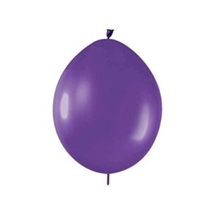 allydrew latex link balloons link-o-loon balloons needle tail balloons, 12in purple (set of 30)