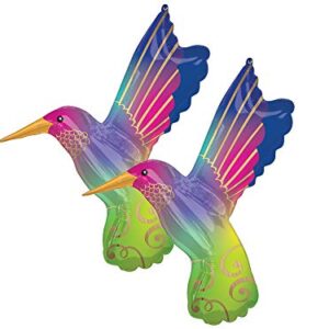 Set of 2 Colorful Bright Hummingbird Jumbo 36" Foil Party Balloons