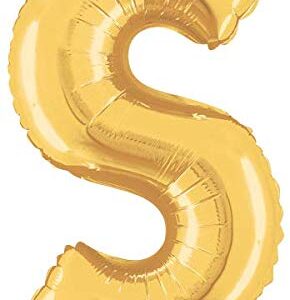 Bachelorette, Wedding, Bridal Shower Party Balloon Letter Decorations. 16" Rose Gold, Gold, Silver Bridal Celebration Decor (Miss to MRS, Gold)