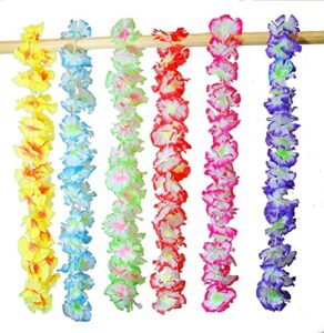 100 piece party pack: hawaiian luan leis necklace for tropical themed party, decorations, beach party decor, party costume, pool party, wedding, bachelor/bachelorette events etc.