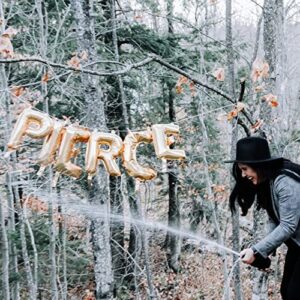 Letter Balloons,16"Inch Mylar Custom Phrase Name Balloon Banner ,Foil Alphabet Number Balloons for Birthday|Party|Baby Shower(Rose Gold&Gold&Silver&BLACK&Blue&Pink&Red),black letter balloons