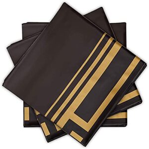 Black Plastic Tablecloth for Roaring 20's Party (54 x 108 in, 3 Pack)