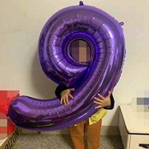 Purple 1 Balloons,40 Inch Birthday Foil Balloon Party Decorations Supplies Helium Mylar Digital Balloons (Purple Number 1)