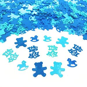 werich baby boy confetti for tables baby shower games gender disclosure birthday party glitter metallic foil table scatters confetti for party decorations diy