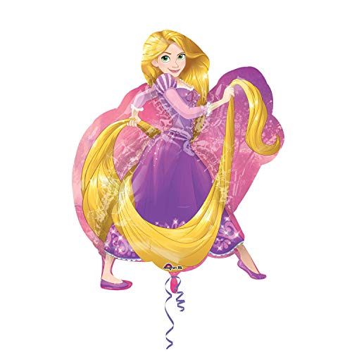 Anagram 10022938 38" Rapunzel Supershape Foil Balloon, Multicolor