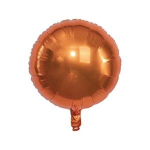 MIJIE 30 Orange Mylar Balloons 18 Inch Round Self-Sealing Foil Balloons Helium Balloons for Graduation Halloween Thanksgiving Fall Party Decorations (Orange)