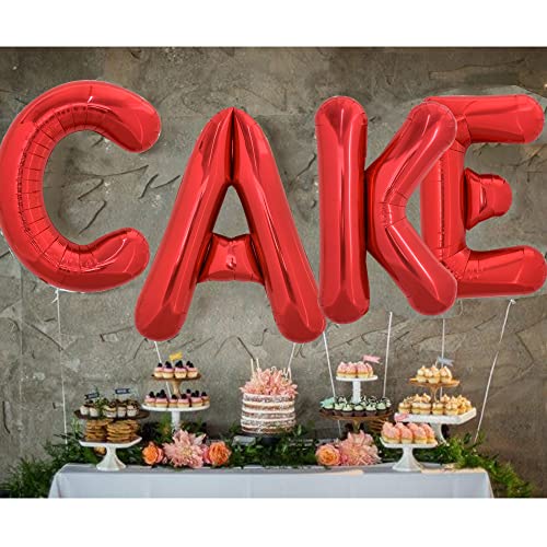 TONIFUL 40 Inch Large Bright Red Letter Balloons A-Z, Giant Jumbo Helium Foil Mylar Big Letter A Balloons for Birthday Party Anniversary Wedding Decorations