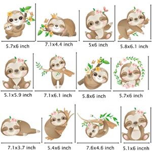 15Pcs Sloth Party Hanging Swirls Sloth Theme Foil Ceiling Streamers Sloth Party Decoration for Jungle Party Kids Birthday Party Baby Shower Supplies