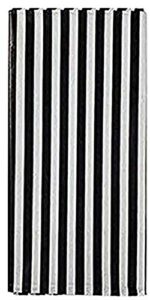 6 pcs disposable black white stripe plastic tablecloth, 108 inch x 54 inch ractangle tablecover, for party, dance and picnic (black white stripe)