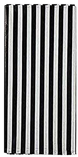 6 Pcs Disposable Black White Stripe Plastic Tablecloth, 108 Inch x 54 Inch Ractangle Tablecover, for Party, Dance and Picnic (Black White Stripe)