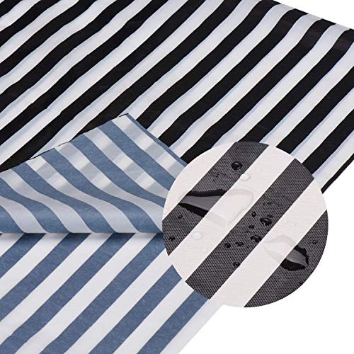 6 Pcs Disposable Black White Stripe Plastic Tablecloth, 108 Inch x 54 Inch Ractangle Tablecover, for Party, Dance and Picnic (Black White Stripe)