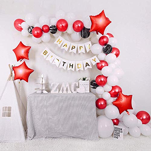 [10 Pack] Star Shape Foil Balloons, 18" Mylar Aluminum Foil Balloons 45cm Decorations for Birthday Party Wedding Engagement Party Celebration Holiday Show Party Activities (Red, 18 Inch)