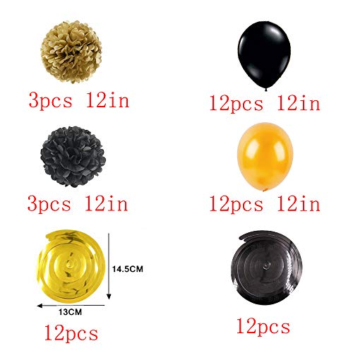 Black And Gold Divorce Party Decoration Balloon Paper Flower Ball Set Spiral Ornament Just Divorced Sash