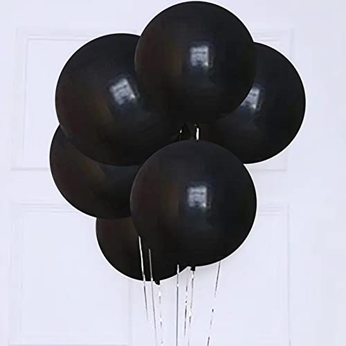 15pcs Black Balloons 24 Inch Large Black Balloons Latex Big Balloons Giant Oversize Balloons for Gender Reveal Birthday Wedding Party Halloween Decorations