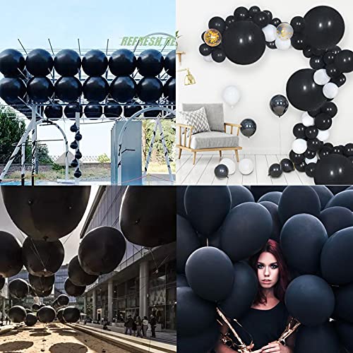 15pcs Black Balloons 24 Inch Large Black Balloons Latex Big Balloons Giant Oversize Balloons for Gender Reveal Birthday Wedding Party Halloween Decorations