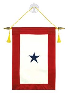 family member military service banner – one blue star service banner flag – 7 ½ inches by 14 ½ inches