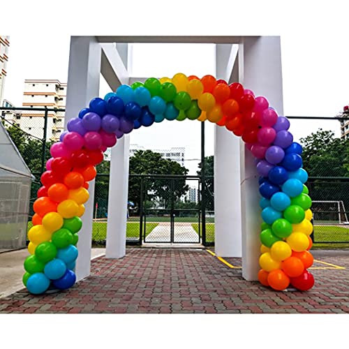 Rainbow Colorful Balloon Garland Arch Kit, 108Pcs Red Orange Yellow Green Blue Pink Purple Round Balloon for Kids Birthday Baby Shower Wedding Party Decorations