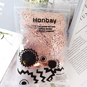 Honbay 4 Bags Glitter 50th Birthday Confetti Table Decorations Metallic Foil Number 50 Confetti 50th Happy Birthday Confetti for Birthday Anniversary Wedding Party (60g, 2Style)