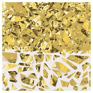 amscan sparkle foil shred – 1.5 oz, gold, 1 pack