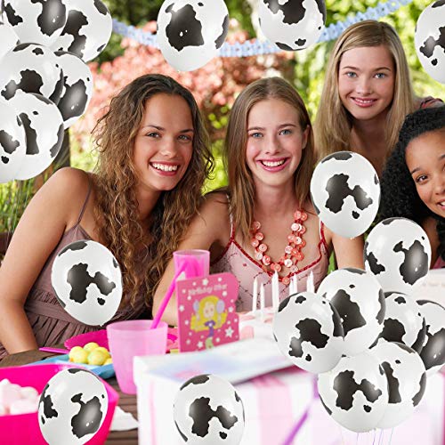 100PCS 12'' Funny Cow Print Latex Balloons Perfect For Birthday Party Christmas Day Father Mather Gift Supplies Decorations