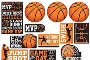 basketball value pack assorted cutouts | 12 pcs