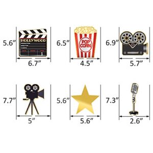 Movie Night Decorations Hanging Swirls Hollywood Movie Theme Party Decorations Supplies 30pcs