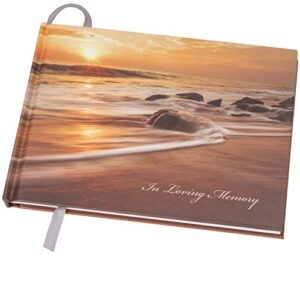 global printed products funeral guest book sun 9″x7″